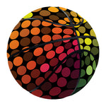 Colorful Disco Lights Pattern Print Basketball