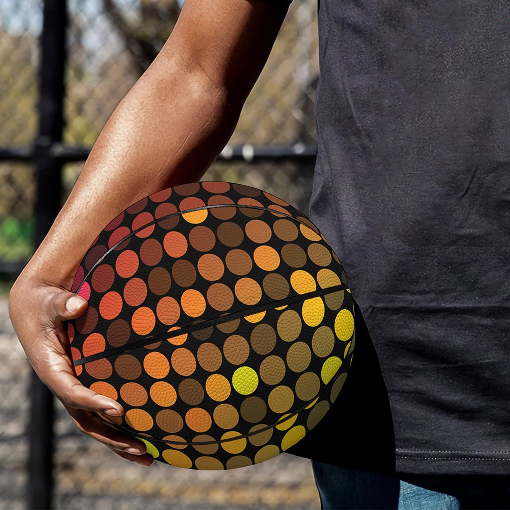 Colorful Disco Lights Pattern Print Basketball