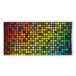 Colorful Disco Lights Pattern Print Beach Towel