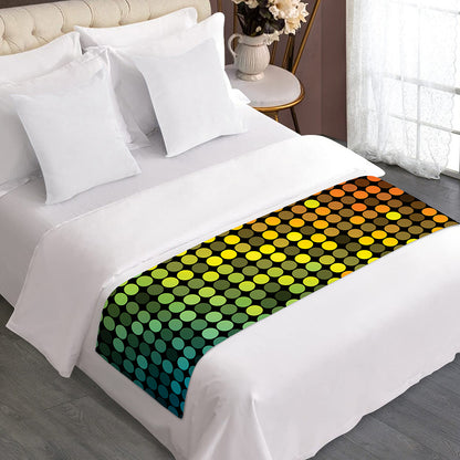 Colorful Disco Lights Pattern Print Bed Runner
