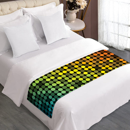 Colorful Disco Lights Pattern Print Bed Runner