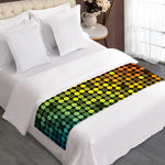 Colorful Disco Lights Pattern Print Bed Runner