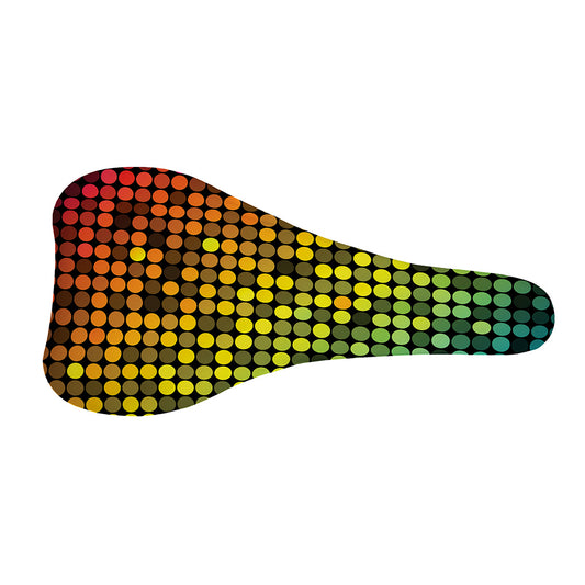 Colorful Disco Lights Pattern Print Bicycle Seat Cover