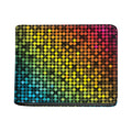 Colorful Disco Lights Pattern Print Bifold Wallet