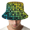 Colorful Disco Lights Pattern Print Bucket Hat