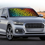 Colorful Disco Lights Pattern Print Car Windshield Sun Shade
