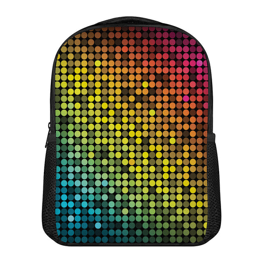 Colorful Disco Lights Pattern Print Casual Backpack
