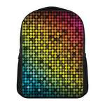Colorful Disco Lights Pattern Print Casual Backpack