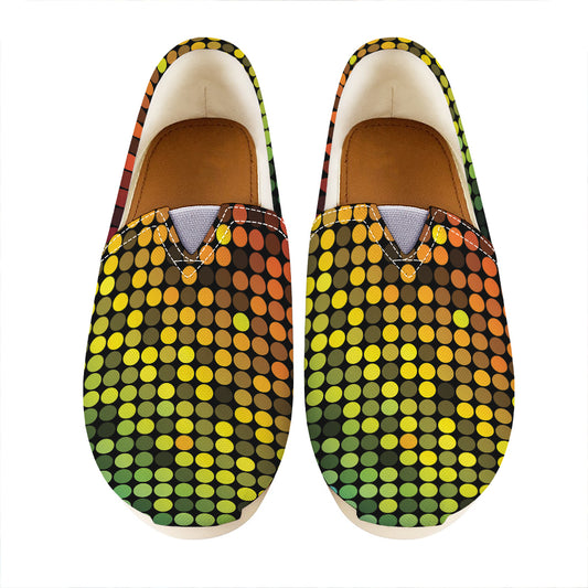 Colorful Disco Lights Pattern Print Casual Shoes