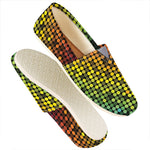 Colorful Disco Lights Pattern Print Casual Shoes