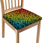 Colorful Disco Lights Pattern Print Chair Cushion Cover