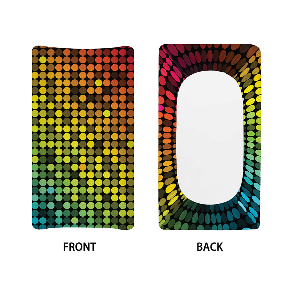Colorful Disco Lights Pattern Print Changing Pad Cover