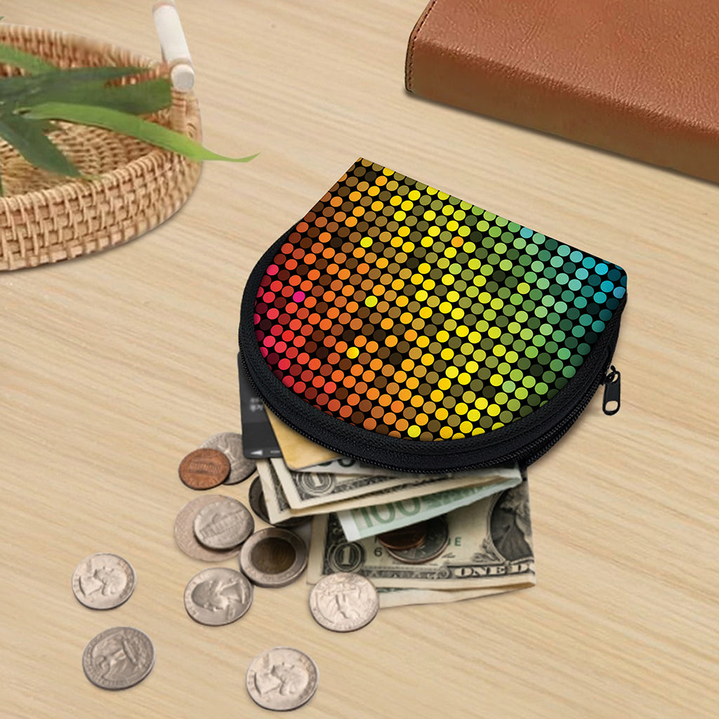 Colorful Disco Lights Pattern Print Coin Purse