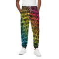 Colorful Disco Lights Pattern Print Cotton Sweatpants