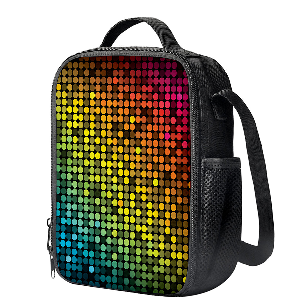 Colorful Disco Lights Pattern Print Crossbody Lunch Bag