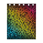 Colorful Disco Lights Pattern Print Curtain