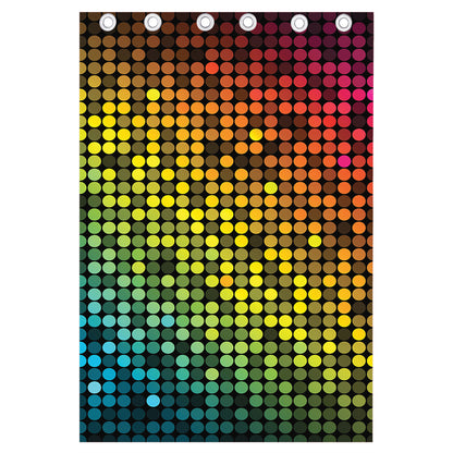 Colorful Disco Lights Pattern Print Curtain