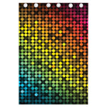 Colorful Disco Lights Pattern Print Curtain