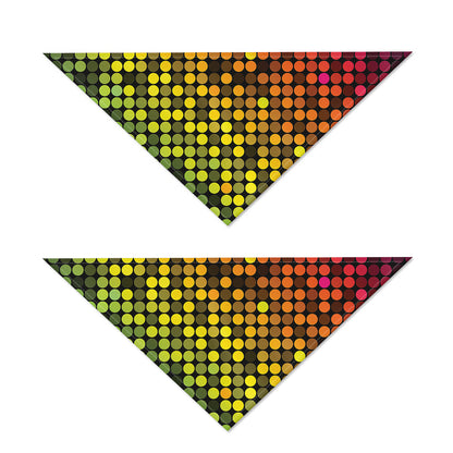 Colorful Disco Lights Pattern Print Dog Bandana