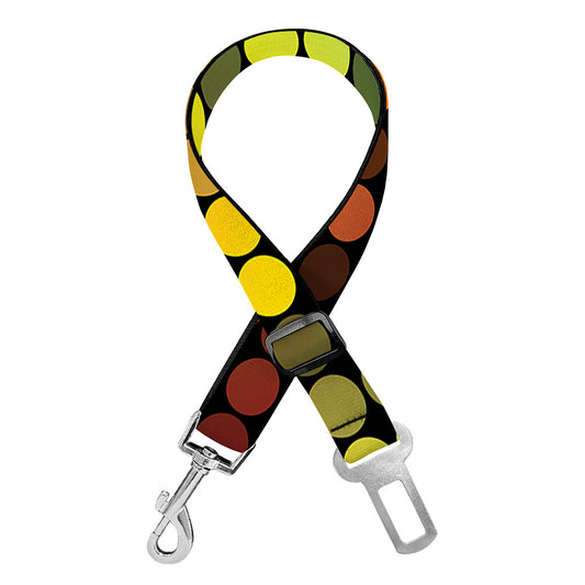 Colorful Disco Lights Pattern Print Dog Seat Belt