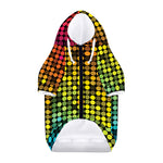 Colorful Disco Lights Pattern Print Dog Zip Up Hoodie
