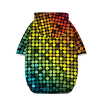 Colorful Disco Lights Pattern Print Dog Zip Up Hoodie