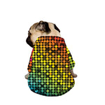 Colorful Disco Lights Pattern Print Dog Zip Up Jacket