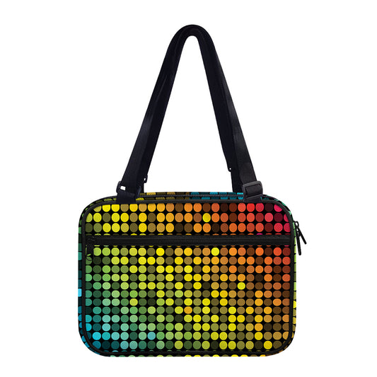 Colorful Disco Lights Pattern Print Double Strap Bible Bag