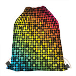 Colorful Disco Lights Pattern Print Drawstring Bag