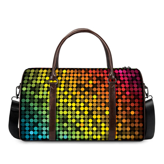 Colorful Disco Lights Pattern Print Duffle Bag