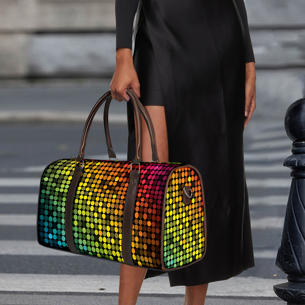 Colorful Disco Lights Pattern Print Duffle Bag