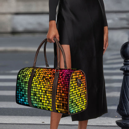 Colorful Disco Lights Pattern Print Duffle Bag