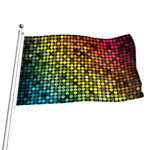 Colorful Disco Lights Pattern Print Flag