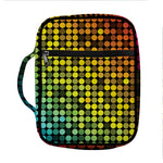 Colorful Disco Lights Pattern Print Front Pocket Bible Bag