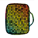 Colorful Disco Lights Pattern Print Front Pocket Bible Bag