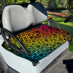Colorful Disco Lights Pattern Print Golf Cart Seat Cover
