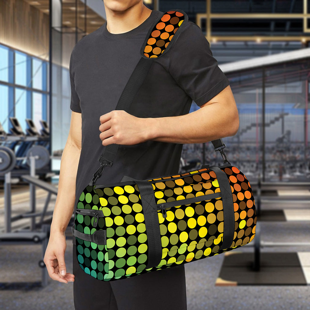 Colorful Disco Lights Pattern Print Gym Bag