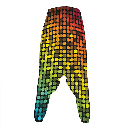 Colorful Disco Lights Pattern Print Hammer Pants