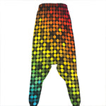 Colorful Disco Lights Pattern Print Hammer Pants