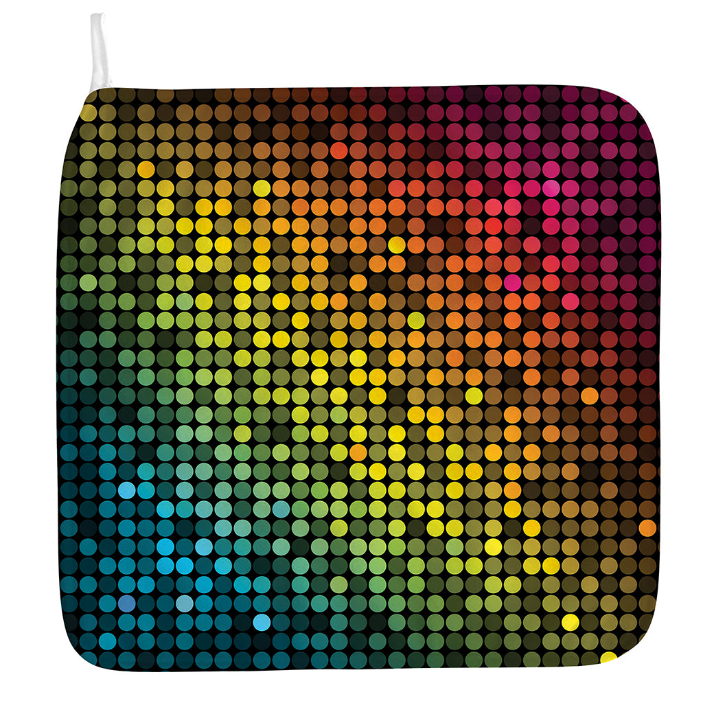 Colorful Disco Lights Pattern Print Hand Towel