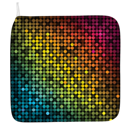 Colorful Disco Lights Pattern Print Hand Towel