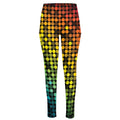 Colorful Disco Lights Pattern Print High-Waisted Pocket Leggings
