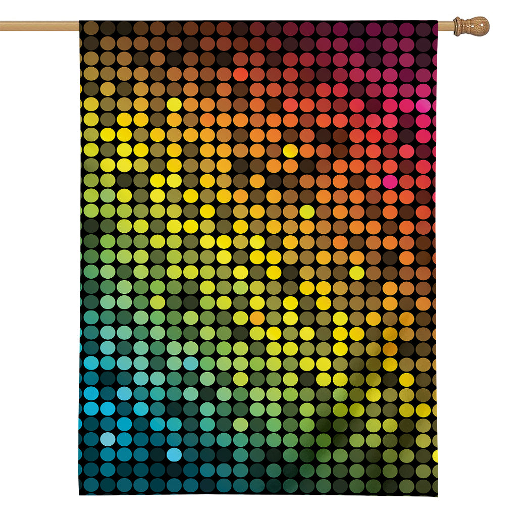 Colorful Disco Lights Pattern Print House Flag