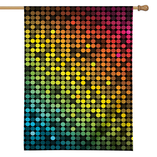 Colorful Disco Lights Pattern Print House Flag