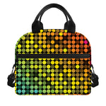 Colorful Disco Lights Pattern Print Insulated Lunch Bag