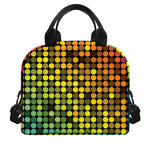 Colorful Disco Lights Pattern Print Insulated Lunch Bag