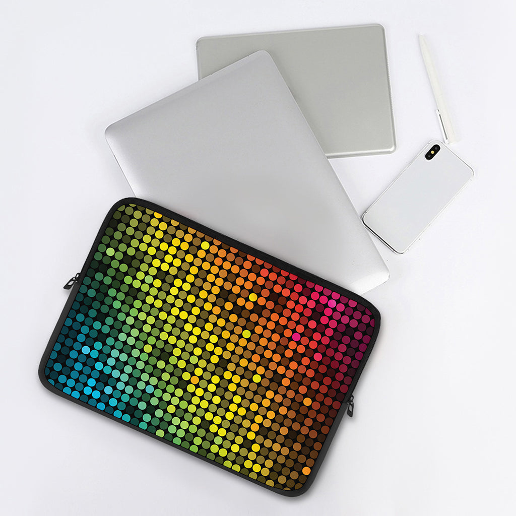 Colorful Disco Lights Pattern Print Laptop Sleeve