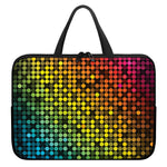 Colorful Disco Lights Pattern Print Laptop Sleeve With Handle