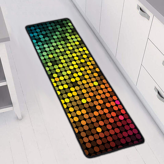 Colorful Disco Lights Pattern Print Long Kitchen Mat