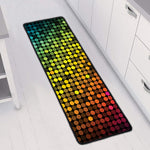 Colorful Disco Lights Pattern Print Long Kitchen Mat